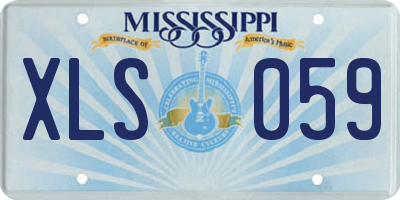MS license plate XLS059