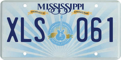 MS license plate XLS061