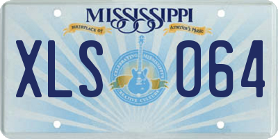 MS license plate XLS064