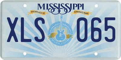 MS license plate XLS065