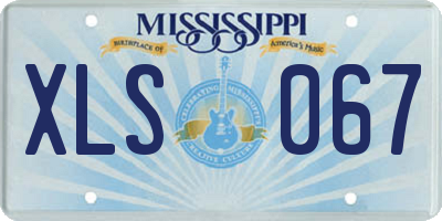 MS license plate XLS067