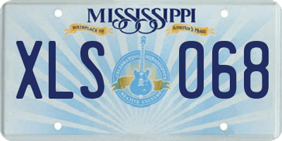 MS license plate XLS068