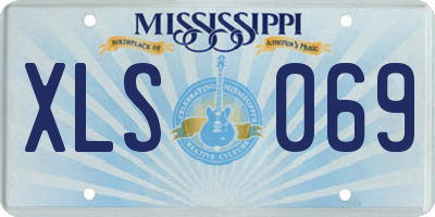 MS license plate XLS069