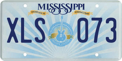 MS license plate XLS073