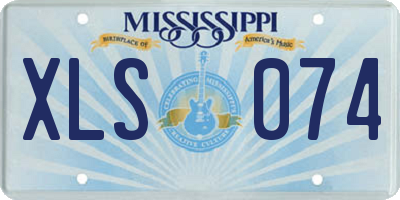 MS license plate XLS074