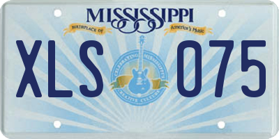 MS license plate XLS075