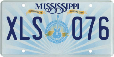 MS license plate XLS076