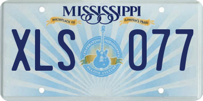 MS license plate XLS077