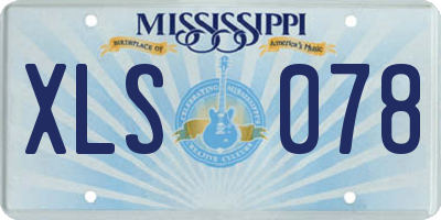 MS license plate XLS078