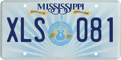 MS license plate XLS081