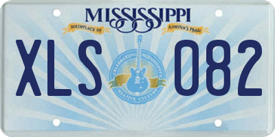 MS license plate XLS082