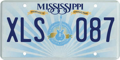 MS license plate XLS087