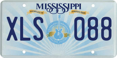 MS license plate XLS088