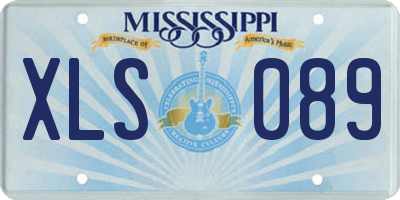 MS license plate XLS089