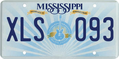 MS license plate XLS093