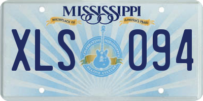 MS license plate XLS094