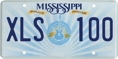 MS license plate XLS100