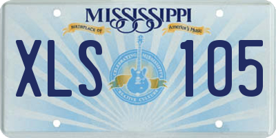 MS license plate XLS105