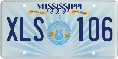 MS license plate XLS106
