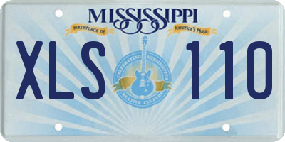 MS license plate XLS110