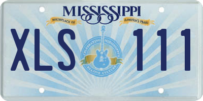 MS license plate XLS111