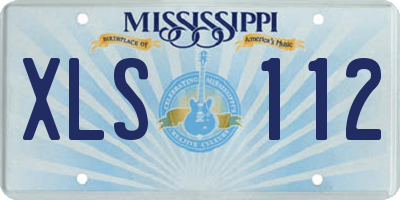 MS license plate XLS112