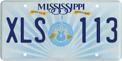 MS license plate XLS113