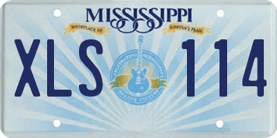 MS license plate XLS114