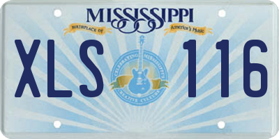 MS license plate XLS116