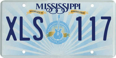 MS license plate XLS117