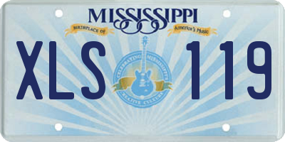 MS license plate XLS119