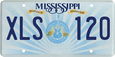 MS license plate XLS120