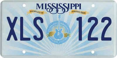 MS license plate XLS122