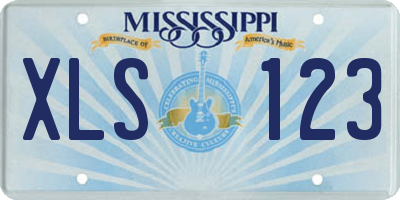 MS license plate XLS123