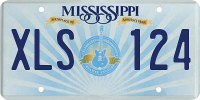 MS license plate XLS124