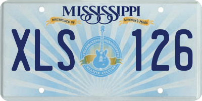 MS license plate XLS126