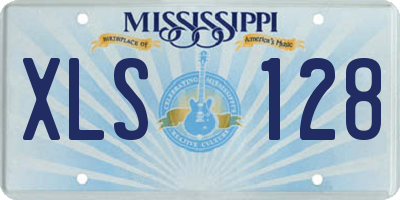 MS license plate XLS128