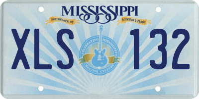 MS license plate XLS132