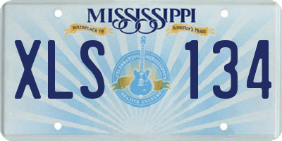 MS license plate XLS134