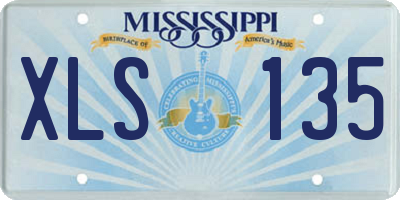 MS license plate XLS135