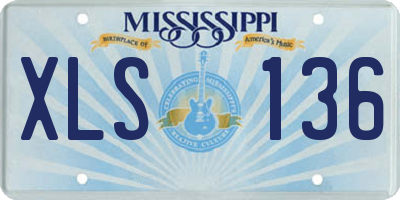 MS license plate XLS136