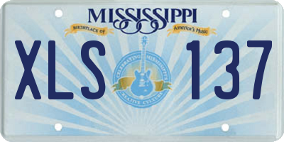 MS license plate XLS137