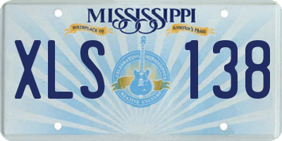 MS license plate XLS138