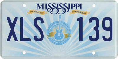 MS license plate XLS139