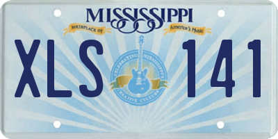 MS license plate XLS141