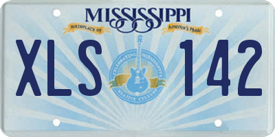 MS license plate XLS142