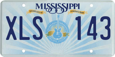 MS license plate XLS143