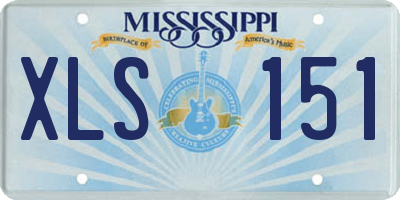 MS license plate XLS151