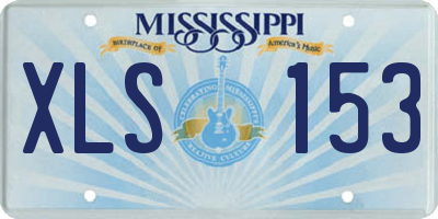 MS license plate XLS153
