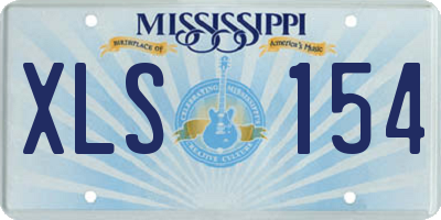 MS license plate XLS154